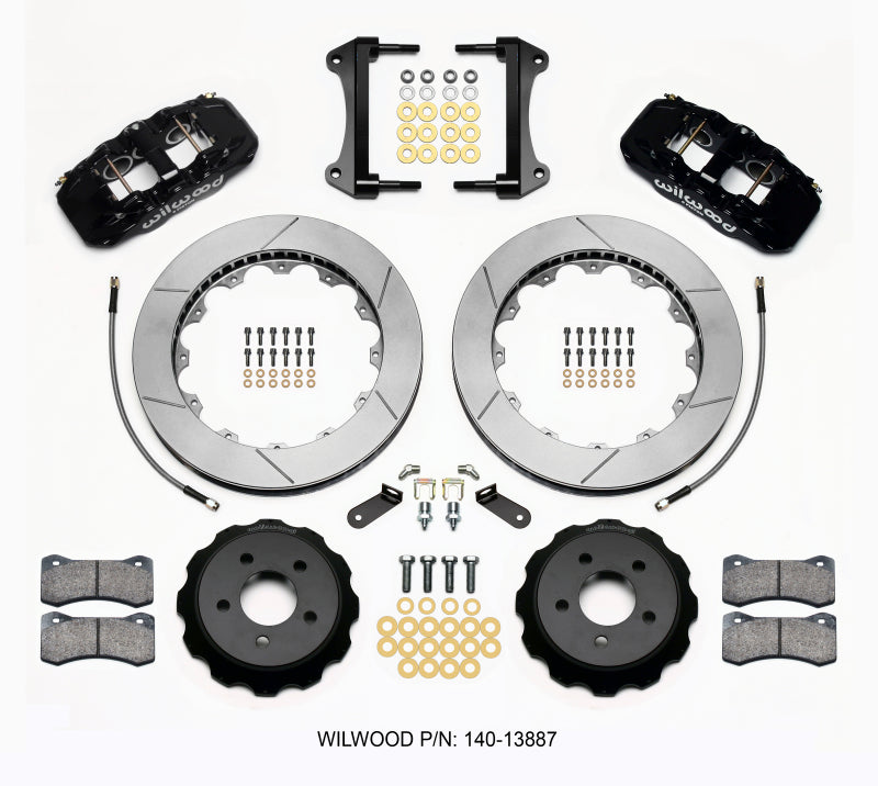 Wilwood Aero6 Front Hat Kit 15.00 2015-Up Mustang w/Lines - My Store