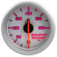 Autometer Airdrive 2-1/6in Boost Gauge 0-60 PSI - Silver - My Store