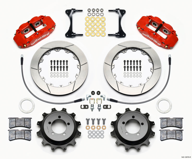 Wilwood Narrow Superlite 4R Rear Kit 12.88in Red 99-05 WRX / 99-07 Impreza - Mammoth Racing -