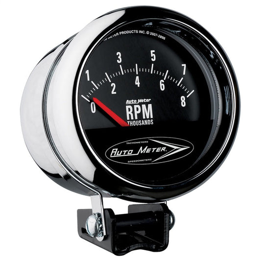 Autometer Traditional Chrome 3-3/4in 8k w/ Retro Short Sweep Tachometer - My Store