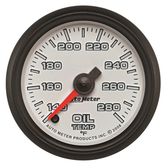 Autometer Pro-Cycle Gauge Oil Temp 2 1/16in 140-280f Digital Stepper Motor White - My Store