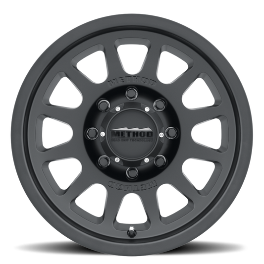 Method Mr703 17x8.5 0mm Offset 8x6.5 130.81mm CB Matte Black Wheel