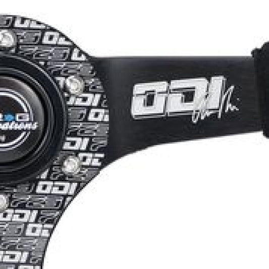 NRG Reinforced Steering Wheel (350mm / 3in. Deep) Odi Bakchis Signature Solid Spokes Alcantara - My Store