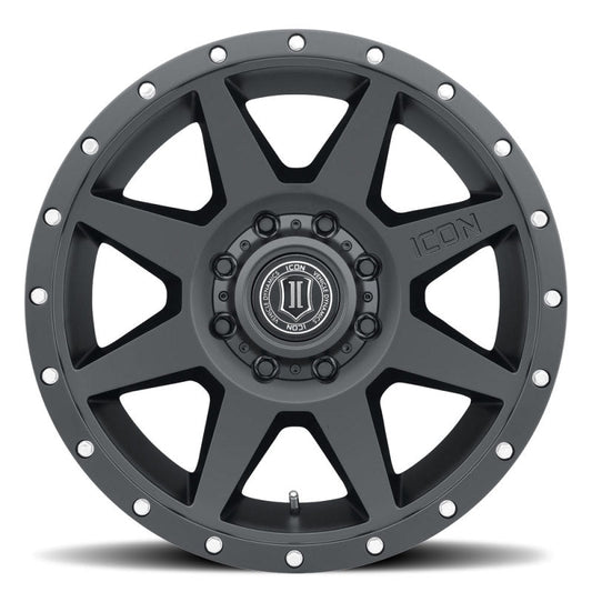 Icon Rebound 20x9 8x6.5 12mm Offset 5.5in BS 121.40mm Bore Satin Black Wheel