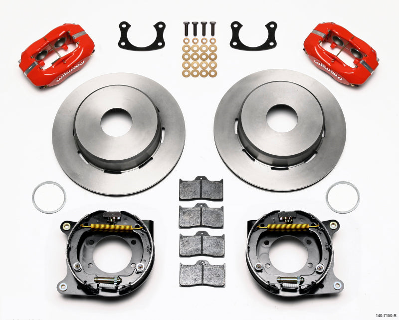 Wilwood Forged Dynalite P/S Park Brake Kit Red Big Ford New 2.50in Offset Currie Blank - My Store