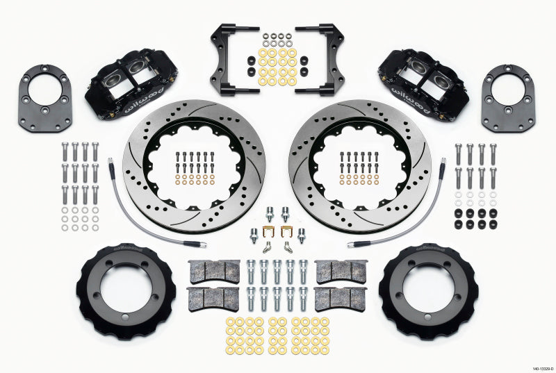 Wilwood Narrow Superlite 4R Front Hat Kit 14.00in Drilled 66-75 Ford Bronco Dana 30/44 w/Lines - My Store
