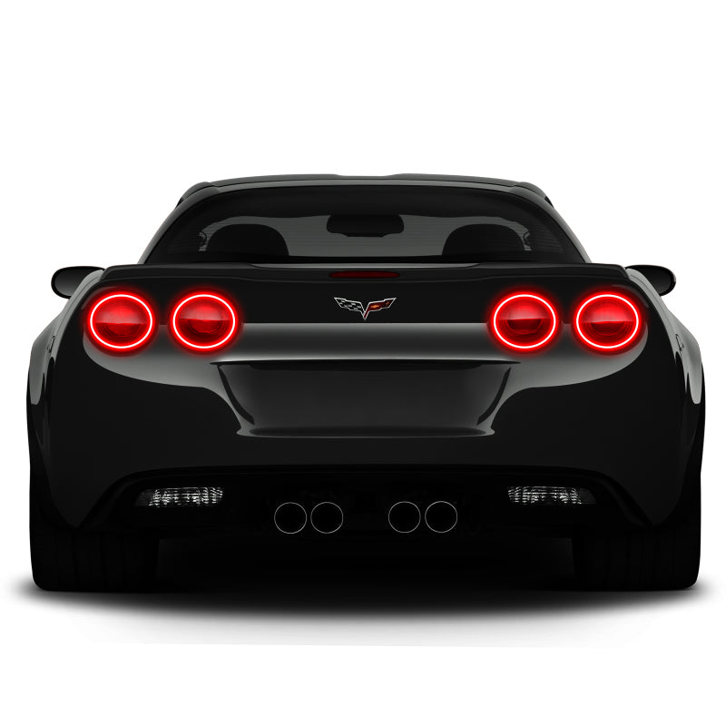 Oracle Chevy Corvette C6 05-13 LED Waterproof Afterburner Kit - Red - Mammoth Racing -