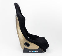 NRG FRP Bucket Seat ULTRA Edition - Large (Black Alcantara/Gold Glitter Back) - My Store