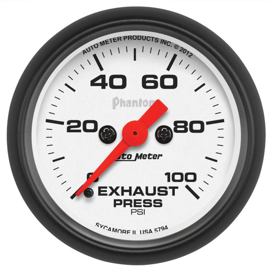 Autometer Phantom 2 1/16 100psi Digital Stepper Motor Exhaust Pressure Gauge - My Store