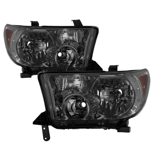 Xtune Toyota Tundra 07-13 / Toyota Sequoia 08-13 OEM Style Headlights Smoked HD-JH-TTU07-AM-SM - Mammoth Racing -