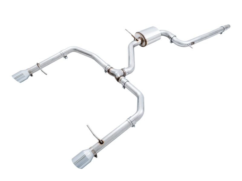 AWE Tuning 18-21 Volkswagen Jetta GLI Mk7 Track Exhaust - Chrome Silver Tips (Fits High-Flow DP) - Mammoth Racing -