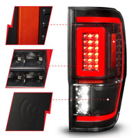 ANZO 19-22 Ford Ranger Full LED Taillights w/ Lightbar Sequential Signal Black Housing/Clear Lens - Mammoth Racing -
