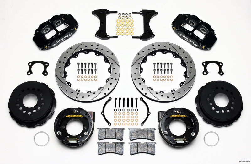 Wilwood Narrow Superlite 4R Rear P-Brk Kit 12.88in Drilled Small Ford 2.50in Offset - My Store