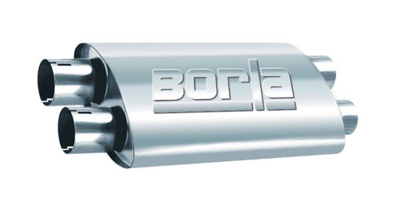 Borla 2.25in Dual In/Out 19in x 9.5in x 4in Turbo XL Muffler - Mammoth Racing -
