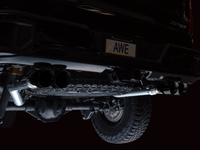 AWE Tuning 22-23 GMC Sierra 1500 AT4X 6.2L 0FG Catback Split Dual (Flat Bumper) - Diamond Black Tips - Mammoth Racing -