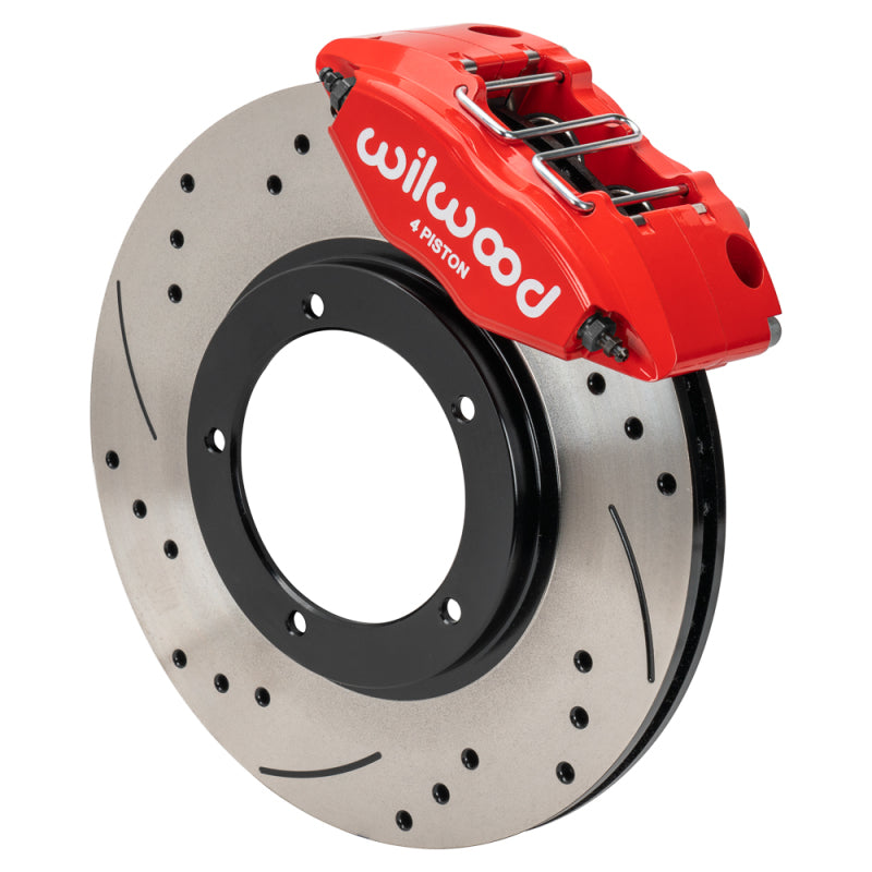 Wilwood 69-74 Porsche 911 Front Powerlite Brake Kit 3in MT Drilled & Slotted - Red - My Store