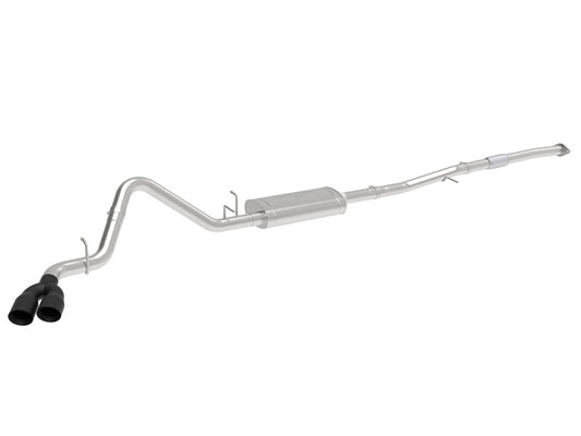 aFe Vulcan Series 3in 304SS Exhaust Cat-Back w/Blk Tip 2019 GM Silverado/Sierra 1500 L4-2.7L (t) - Mammoth Racing -