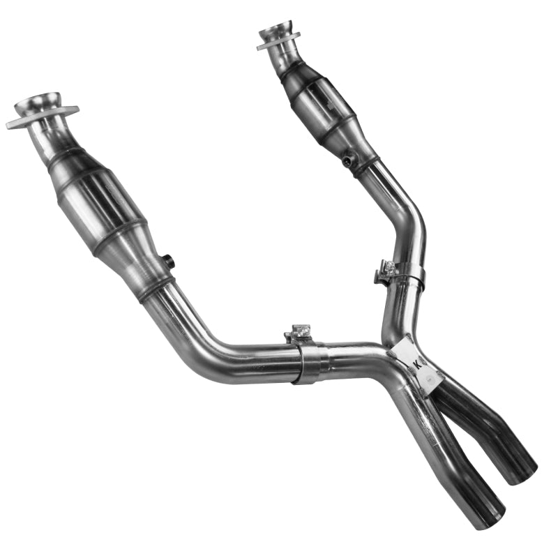 Kooks 05-10 Ford Mustang GT 4.6l 3V Auto/Manual 3in x 3in Race Exhaust Green Cat X Pipe - Mammoth Racing -