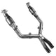Kooks 05-10 Ford Mustang GT 4.6l 3V Auto/Manual 3in x 3in Race Exhaust Green Cat X Pipe - Mammoth Racing -