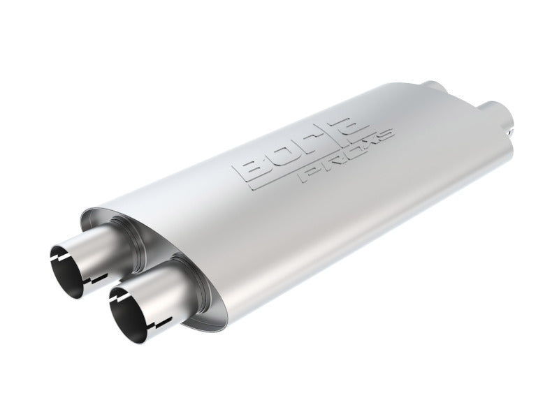 Borla Pro-XS 2.25in Tubing 19in x 4in x 9.5in Oval Notched Dual In / Dual Out Muffler - My Store
