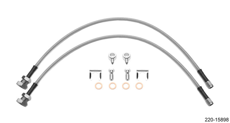 Wilwood Flexline Kit 24in 7/16-20in Banjo - 5/8-26in Male Bulkhead (Fits D52 Caliper) - My Store