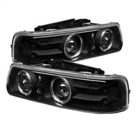 Spyder Chevy Silverado 1500/2500 99-02 Projector Headlights LED Halo LED Black PRO-YD-CS99-HL-BK - Mammoth Racing -