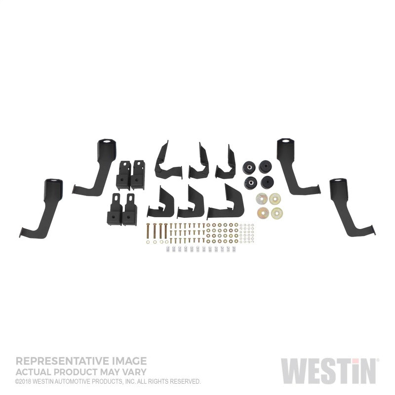 Westin/HDX 10-18 Ram 2500/3500 Crew Cab (8ft Bed) Drop Wheel to Wheel Nerf Step Bars - Txt Black - Mammoth Racing -