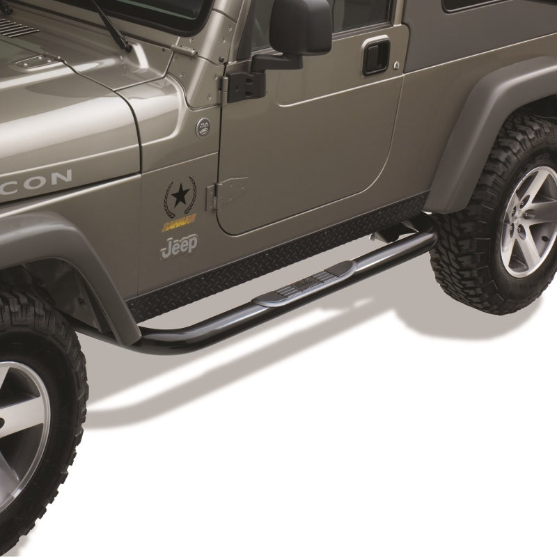 Westin 2004-2006 Jeep Wrangler Unlimited 2 Door Signature 3 Nerf Step Bars - Black - Mammoth Racing -