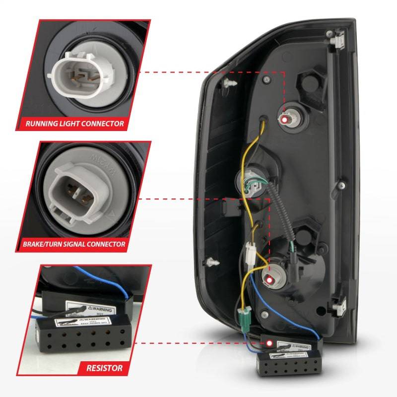 ANZO 2014-2021 Toyota Tundra LED Taillights Chrome Housing/Clear Lens - My Store