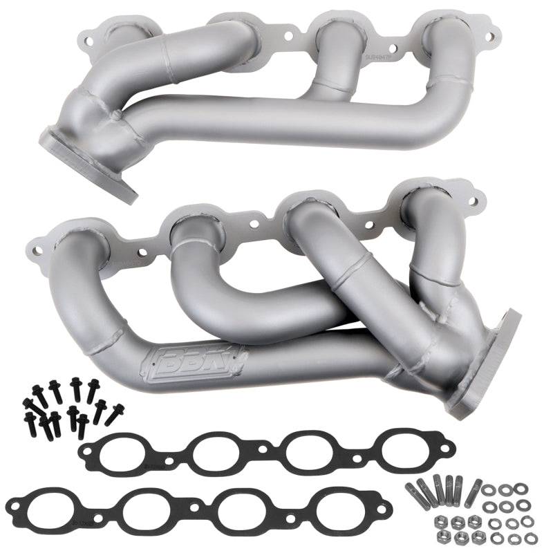 BBK 14-18 GM Truck 5.3/6.2 1 3/4in Shorty Tuned Length Headers - Titanium Ceramic - Mammoth Racing -