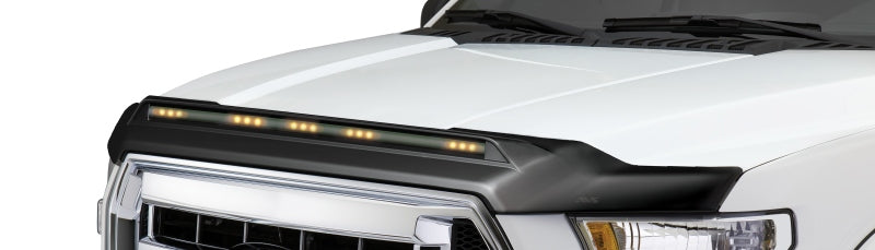 AVS 19-22 GMC Sierra 1500 Aeroskin Low Profile Hood Shield w/ Lights - Black - Mammoth Racing -