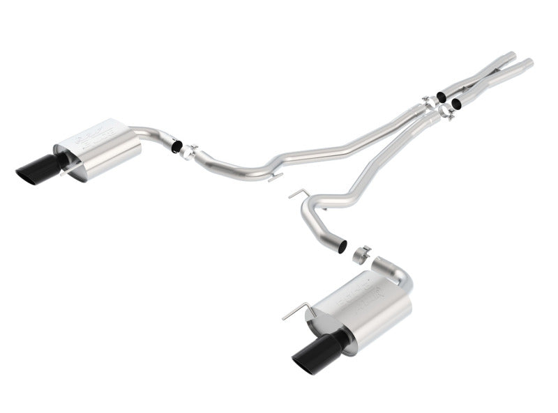 Borla Atak S Cat-Back 15-17 Ford Mustang GT 5.0L V8 MT/AT 2.5in pipe 4in tip (Black Chrome) - My Store