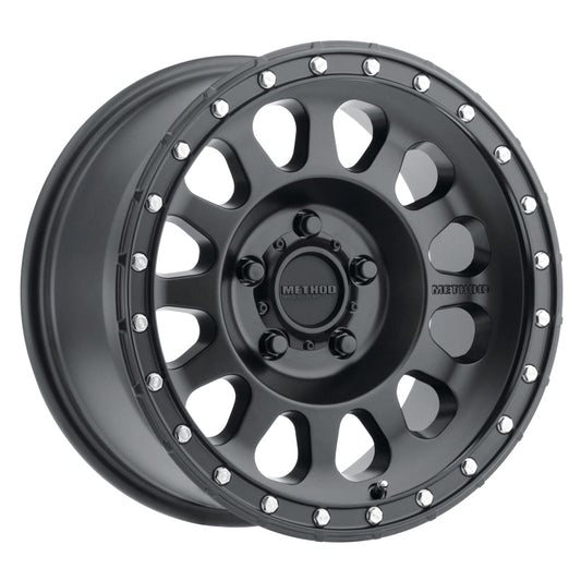 Method Mr315 17x8.5 0mm Offset 5x5 71.5mm CB Matte Black Wheel - Mammoth Racing -