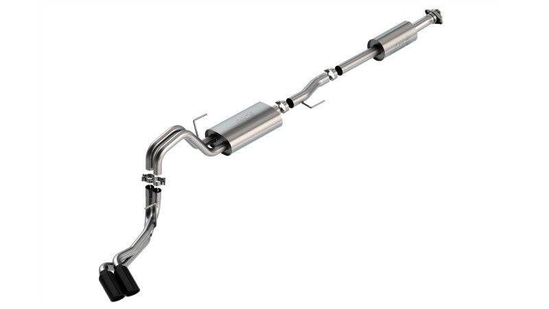 Borla F-150 2021 2.7L/3.5L 4dr CC SB EC STB Lar/KingR/Plnm/LTD 3/2.25 DSE CB Touring BLK CHR Tips - Mammoth Racing -