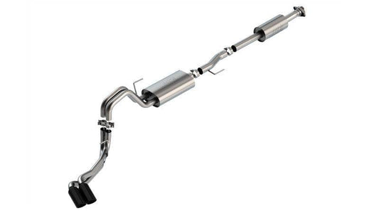 Borla F-150 2021 2.7L/3.5L 4dr CC SB EC STB Lar/KingR/Plnm/LTD 3/2.25 DSE CB Touring BLK CHR Tips - Mammoth Racing -