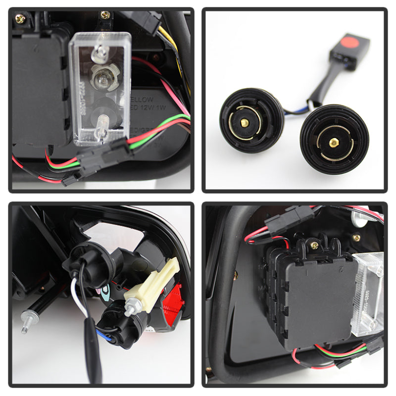 Spyder 04-06 BMW E46 2Dr (Coupe ONLY No Conv.) Lgtbar Styl LED Tail Lghts Blk ALT-YD-BE4604-LBLED-BK - Mammoth Racing -