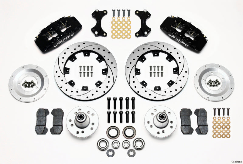 Wilwood Dynapro 6 Front Hub Kit 12.19in Drilled WWE ProSpindle - Mammoth Racing -