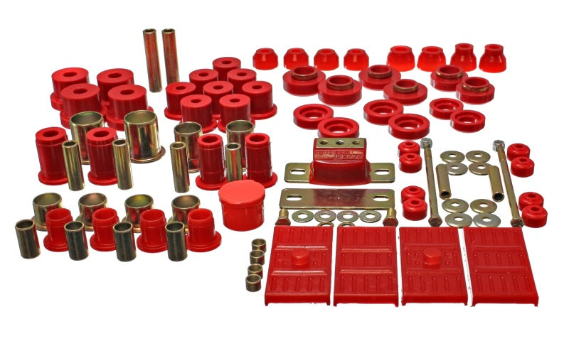 Energy Suspension 67-69 Chevrolet Camaro (w/mono leaf springs) Red Hyper-flex Master Bushing Set - Mammoth Racing -