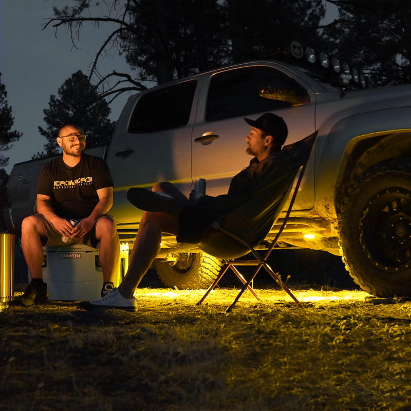KC HiLiTES Cyclone V2 LED - Rock Light - 6-Light System - Amber - 5W Flood Beam - Mammoth Racing -