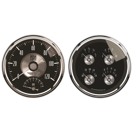Autometer Prestige Series Black Diamond 5in Gauge Box Kit-Tachometer/Speedometer Combo / Oil Pressu - My Store