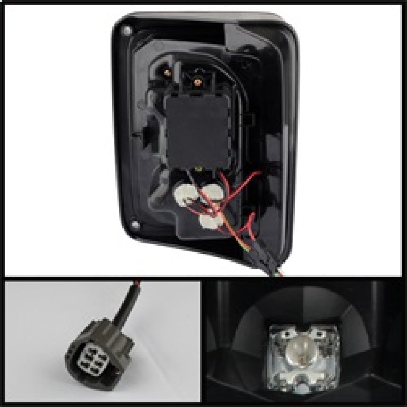 Spyder Jeep Wrangler 07-15 LED Tail Lights Black ALT-YD-JWA07-LED-BK - Mammoth Racing -