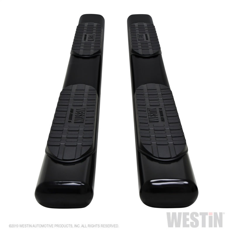 Westin 2019 Chevrolet Silverado Double Cab PRO TRAXX 6 Oval Nerf Step Bars - Black - Mammoth Racing -