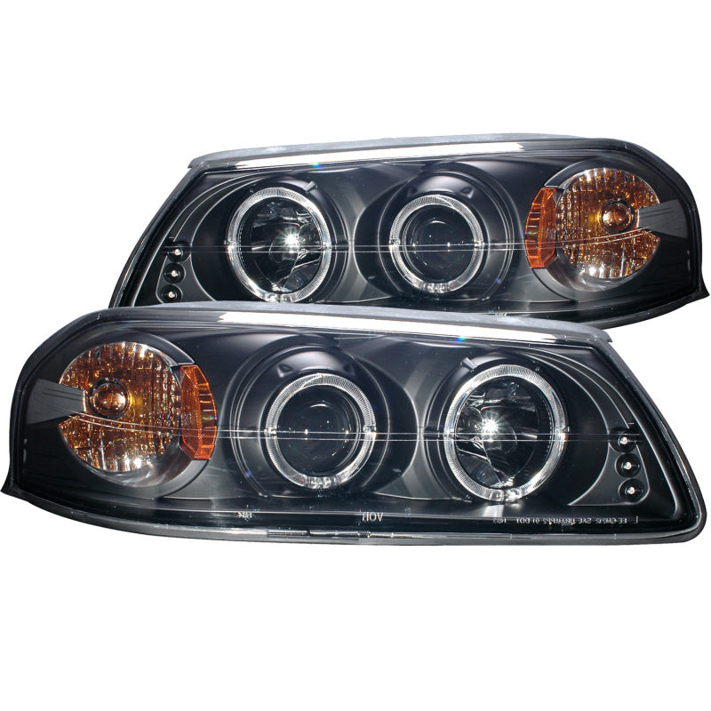 ANZO 2000-2005 Chevrolet Impala Projector Headlights w/ Halo Black - Mammoth Racing -