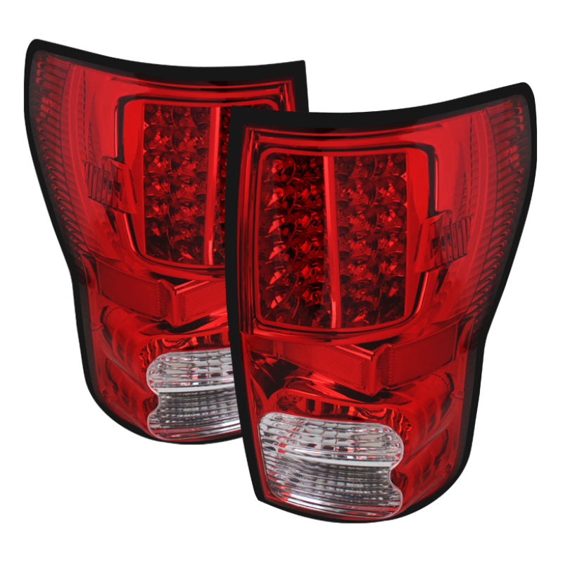 Xtune Toyota Tundra 07-13 LED Tail Lights Red Clear ALT-JH-TTU07-LED-RC - Mammoth Racing -