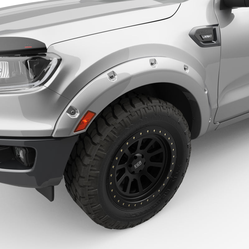 EGR 19-22 Ford Ranger Painted To Code Ingot Traditional Bolt-On Look Fender Flares Silver Set Of 4 - Mammoth Racing -