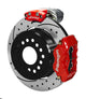Wilwood Forged Dynalite Rear Electronic Parking Brake Kit - Red Powder Coat Caliper - SRP D/S Rotor - My Store