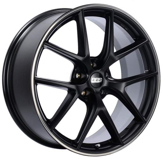 BBS CI-R 20x8.5 5x112 ET32 Satin Black Polished Rim Protector Wheel -82mm PFS/Clip Required - Mammoth Racing -