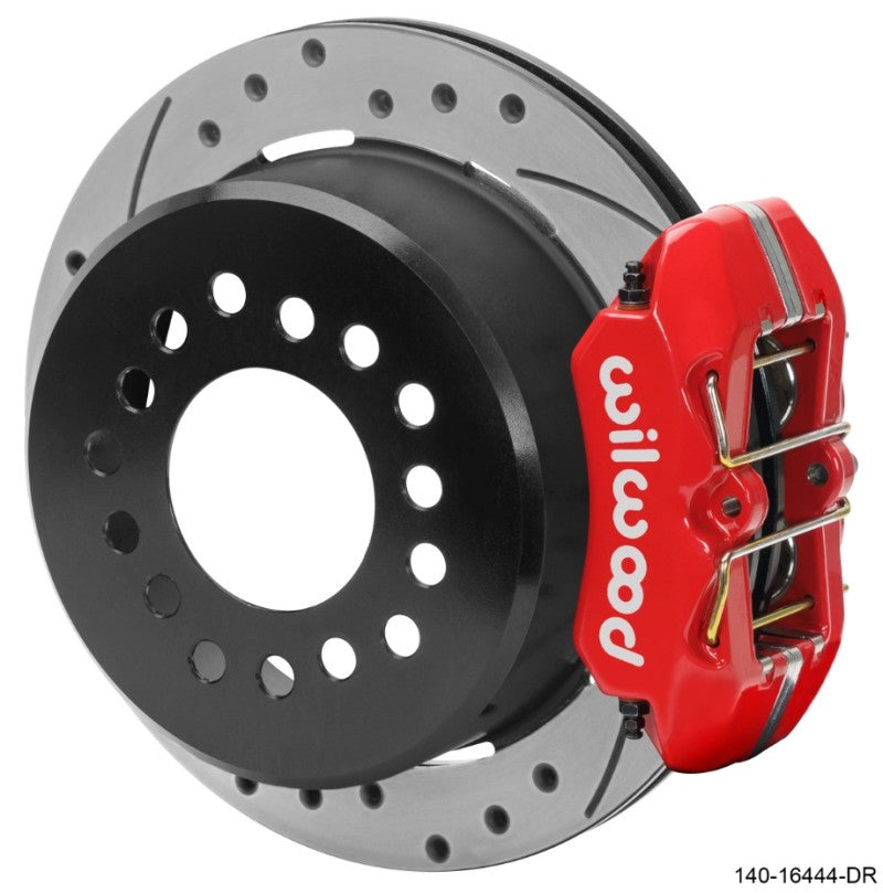 Wilwood Chevrolet 7-5/8in Rear Axle Dynapro Disc Brake Kit 11in Drilled/Slotted Rotor -Red Caliper - My Store
