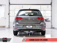 AWE Tuning VW MK7 Golf 1.8T Touring Edition Exhaust w/Chrome Silver Tips (90mm) - Mammoth Racing -
