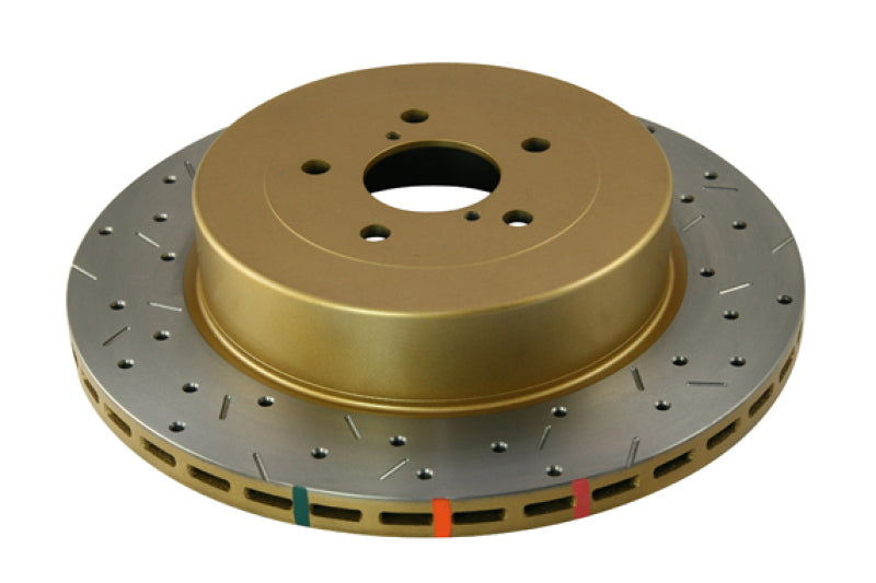 DBA 04-07 WRX/STI Turbo 10 Stud Hole Rear Drilled & Slotted 4000 Series Rotor - Mammoth Racing -